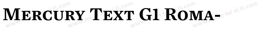 Mercury Text G1 Roma字体转换